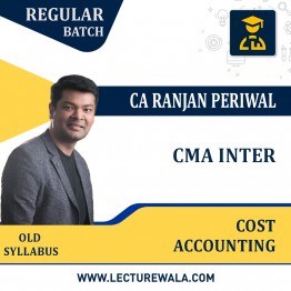 CMA Inter Cost Accounting  Regular Course by CA Ranjan Periwal : Pen Drive / Online Classes