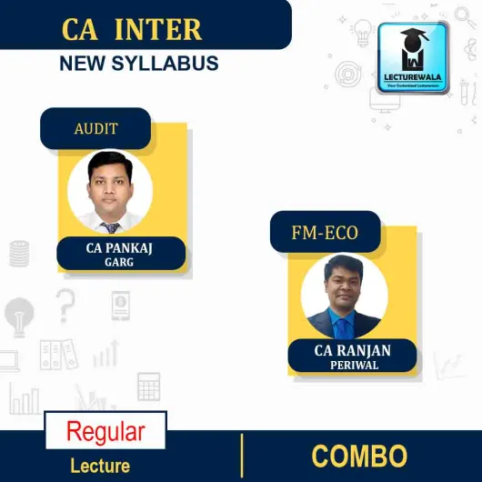 CA Inter Combo Audit & FM-ECO New Syllabus by CA Pankaj Garg & CA Ranjan Periwal :Pen Drive / Online Classes