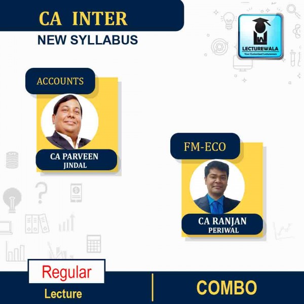 CA Inter Accounts And FM-ECO.  By CA PARVEEN JINDAL AND CA Ranjan Periwal : PEN DRIVE / ONLINE CLASSES.
