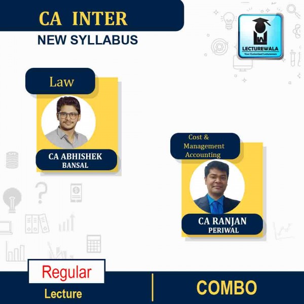 CA Inter Law And Cost & Management Accounting by CA Abhishek Bansal AND CA Ranjan Periwal : Pendrive/Online classes.