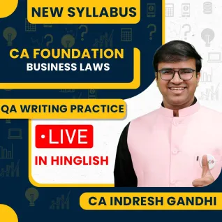 CA Indresh Gandhi Business LawsQuestion Answer Writing Practice Batch For CA Foundation CA Indresh Gandhi Business LawsQuestion Answer Writing Practice Batch For CA Foundation