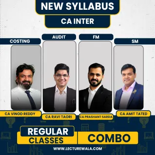CA Inter New Syllabus Group - 2 All subjects Combo Regular Classes By CA Vinod Reddy, CA Ravi Taori, CA Prashant Sarda. CA Amit Tated : Pen Drive / Live Online Classes CA Inter New Syllabus Group - 2 All subjects Combo Regular Classes By CA Vinod Reddy, CA Ravi Taori, CA Prashant Sarda. CA Amit Tated : Pen Drive / Live Online Classes