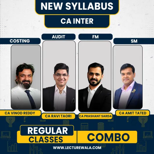 CA Inter New Syllabus Group - 2 All subjects Combo Regular Classes By CA Vinod Reddy, CA Ravi Taori, CA Prashant Sarda. CA Amit Tated : Pen Drive / Live Online Classes