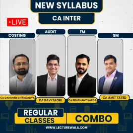 CA Inter New Syllabus Group - 2 All subjects Live Streaming Combo Regular Classes By CA Darshan Chandaliya, CA Ravi Taori, CA Prashant Sarda. CA Amit Tated : Pen Drive / Live Online Classes CA Inter New Syllabus Group - 2 All subjects Live Streaming Combo Regular Classes By CA Darshan Chandaliya, CA Ravi Taori, CA Prashant Sarda. CA Amit Tated : Pen Drive / Live Online Classes