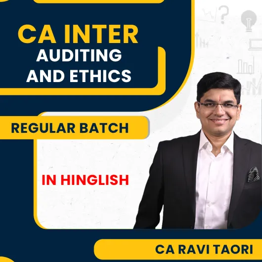 CA Inter New Syllabus Auditing and Ethics Regular Classes By CA Ravi Taori : Pen Drive / Online Classes