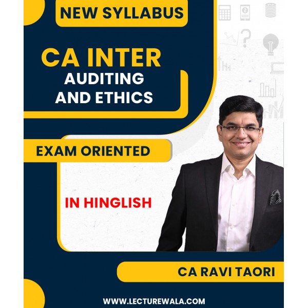 CA Inter New Syllabus Auditing and Ethics Exam Oriented Classes By CA Ravi Taori : Pen Drive / Online Classes