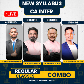 CA Inter Combo Group - 2 Online Live + Backup By CA Swapnil Patni, CA Pranav Popat CA Vinod Reddy, CA Shivam Mishra : Live online classes 