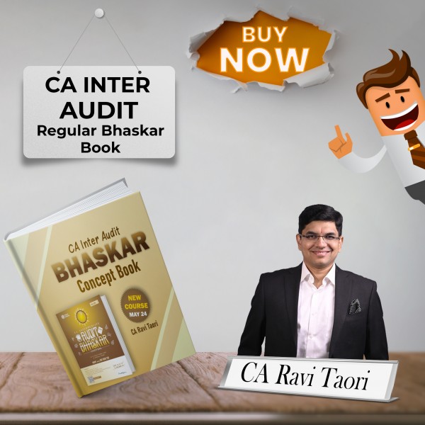 CA Inter Audit Bhaskar Book Set By CA Ravi Taori Sir : Study Material