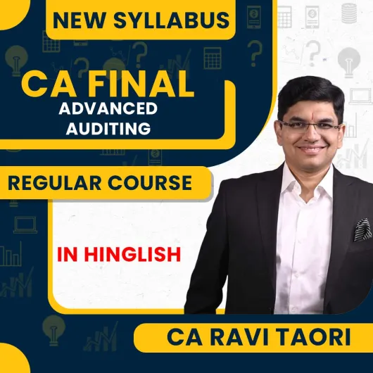 CA Ravi Taori Advanced Auditing & Professional Ethics Regular Exam-oriented Online Classes For CA FInal CA Ravi Taori Advanced Auditing & Professional Ethics Regular Exam-oriented Online Classes For CA FInal