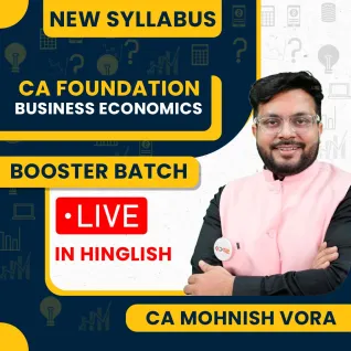 CA Mohnish Vora Business Economics Booster Batch 1500+ MCQ For CA Foundation: CA Mohnish Vora Business Economics Booster Batch 1500+ MCQ For CA Foundation: