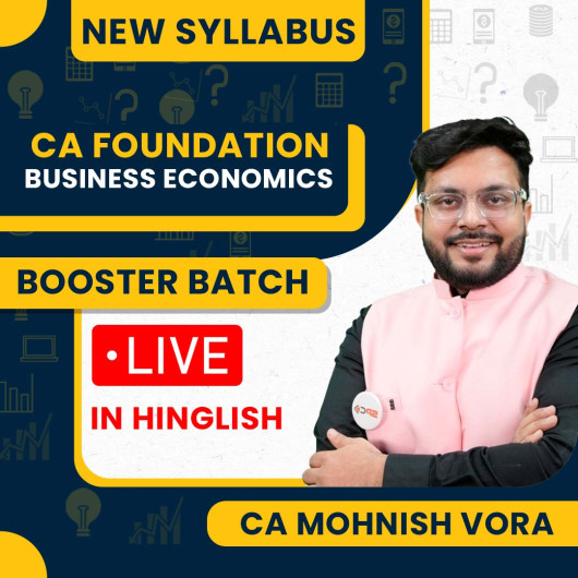 CA Mohnish Vora Business Economics Booster Batch 1500+ MCQ For CA Foundation: