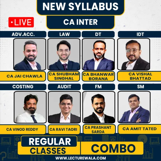 CA Inter New Syllabus Both Group All subjects Combo Regular Classes By V'smart Academy With CA Vinod Reddy : Pen drive / Live Online Classes