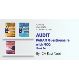 CA Final/CMA FINAL & CS PROFESSIONAL AUDIT Param Questionnaire +MCQ Book Set : Study Material By CA Ravi Taori (For Nov 2022 & May 2023)