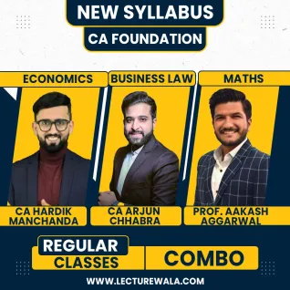CA Foundation Business Law & Quantative Aptitude & Economics Regular Live Batch By CA Arjun Chhabra & Prof. Aakash Agarwal & Hardik Manchanda 