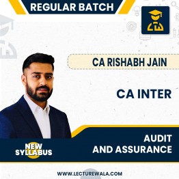 CA Inter Audit And Assurance New Scheme Regular Course By CA Rishabh Jain: Online Classes / Pen Drive