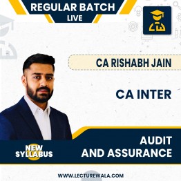 CA Inter Audit And Assurance Live Steaming New Scheme Regular Course By CA Rishabh Jain