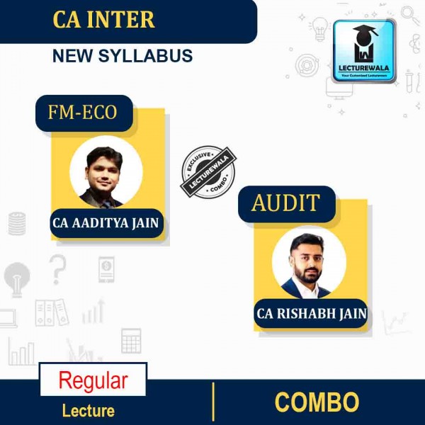 CA INTER Audit & Fm-Eco combo  Regular Course By CA Aaditya Jain  & CA Rishabh Jain : Pen drive / online classes. 