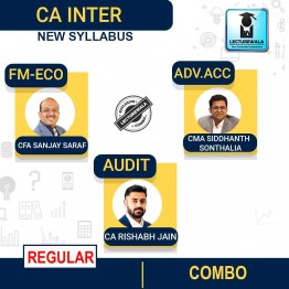 CA INTER Adv Accounts & Audit And Fm-Eco Regular Course : Video Lecture + Study Material By CFA Sanjay Saraf & Prof Om Trivedi & CMA Siddhanth Sonthalia  & CA Rishabh Jain  (For Nov 2022 )