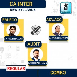 CA INTER  Adv.Accounts & Audit and Fm-Eco  combo  Regular Course By CA Parveen Jindal & CA Aaditya Jain  & CA Rishabh Jain ; Pen drive / online classes.