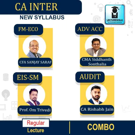 CA INTER Group 2 combo Regular Course : Video Lecture + Study Material By CFA Sanjay Saraf & Prof Om Trivedi & CMA Siddhanth Sonthalia & CA Rishabh Jain (For Nov 2022 )