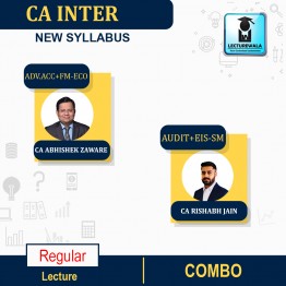 CA Inter Group 2 Combo New Syllabus Regular Course By CA Abhishek Zaware &CA Rishabh Jain : Online live classes. 