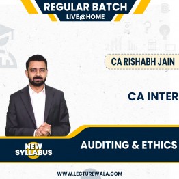 CA Rishabh Jain Auditing & Ethics Regular Live Classes For CA Inter: Live@Home