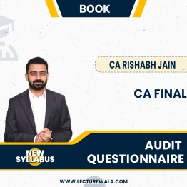 CA Rishabh Jain Advanced Auditing Questionnaire Book For CA Final: Study Material