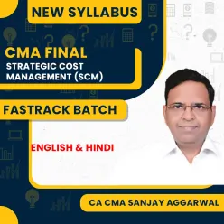  CA CMA SANJAY AGGARWAL Strategic Cost Management (SCM) FASTRACK Course For CMA Final Online Classes : Pen Drive / Online classes.