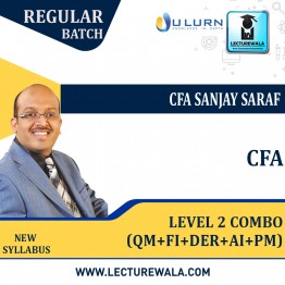 CFA level 2 COMBO(QM+FI+DERI+AI+PM) New Syllabus : Video Lecture + Study Material by CFA Sanjay Saraf (For Feb 2022 and Aug 2022)