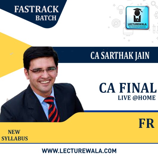 CA Final Financial Reporting  Faster Batch New Syllabus By CA Sarthak Jain : Pendrive / Online Classes