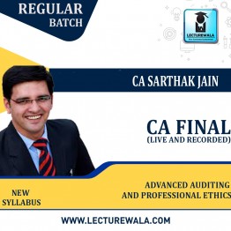 CA Final Advanced Auditing  Live + Recorded New  Syllabus Regular Batch : Video Lecture + Study Material By CA Sarthak Jain (For Nov. 2022 & May 2023)