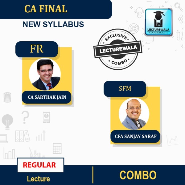 CA Final FR And SFM Combo Regular Course : Video Lecture + Study Material By CA Sarthak Jain& Cfa Sanjay Saraf  (For Nov. 2023)