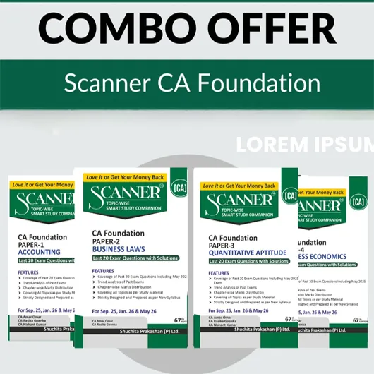 CA Foundation All Subject Book Combo Complete Package Study Material by Scanner Adda :-Study Material
