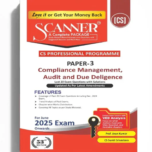 CS Professional Paper - 3 Compliance Management, Audit and Due Diligence Complete Package:- Book 
