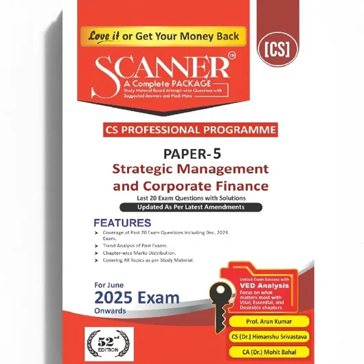 CS Professional Paper - 4 Strategic Management and Corporate Finance Complete Package:- Book 