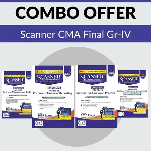 CMA FINAL All Subject Combo Group -4 Complete Package Book : Study Material 