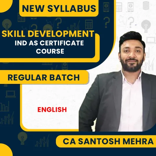 CA Santosh Mehra Ind AS Certificate Course (English) Skill Development Course : Pen Drive / Online Classes