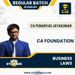 CA Foundation New Syllabus Business Laws Regular Classes In English By CA Punarvas Jayakumar : Pen Drive / Online Classes