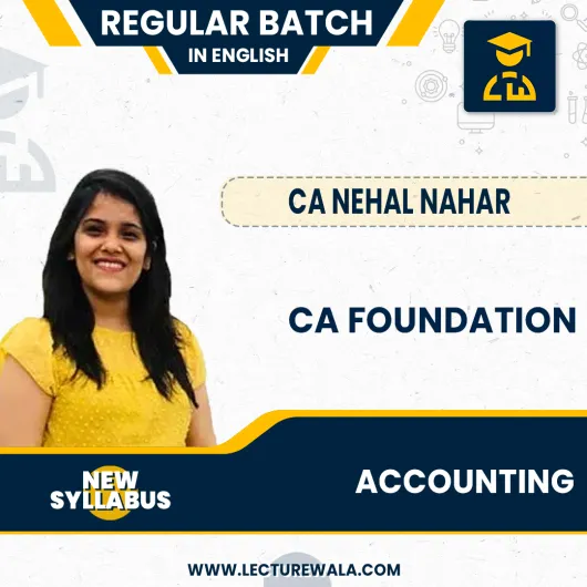 CA Foundation New Syllabus Accounting Regular Classes In English By CA Nehal Nahar : Pen Drive / Online Classes