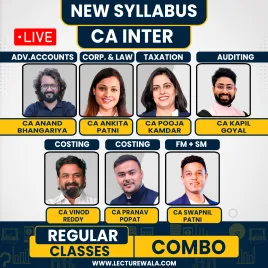 CA Inter Both Group Combo Regular Live Course By Swapnil patni classes : Pen drive / Online classes. CA Inter Both Group Combo Regular Live Course By Swapnil patni classes : Pen drive / Online classes.