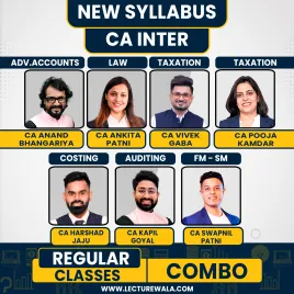 CA Inter Both Group Combo (Taxation by CA Vivek Gaba & CA Pooja Kamdar , Costing by CA Harshad jaju , Audit by CA Kapil Goyal CA Inter Both Group Combo (Taxation by CA Vivek Gaba & CA Pooja Kamdar , Costing by CA Harshad jaju , Audit by CA Kapil Goyal