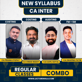 CA Inter Combo Group - 2 Regular Online By CA Swapnil Patni, CA Pranav Popat CA Vinod Reddy, CA Kapil Goyal : Live online classes 