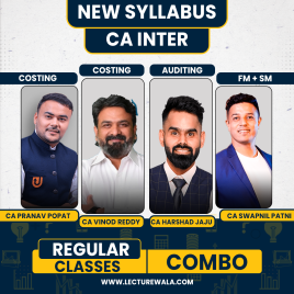 CA Inter Combo Group - 2 Regular Online By CA Swapnil Patni, CA Pranav Popat CA Vinod Reddy, CA Harshad Jaju : Live online classes 