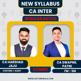CA Harshad Jaju Costing + Audit & CA Swapnil Patni FM-SM Offline Gururkul Classes For CA Inter : Online Classes CA Harshad Jaju Costing + Audit & CA Swapnil Patni FM-SM Offline Gururkul Classes For CA Inter : Online Classes