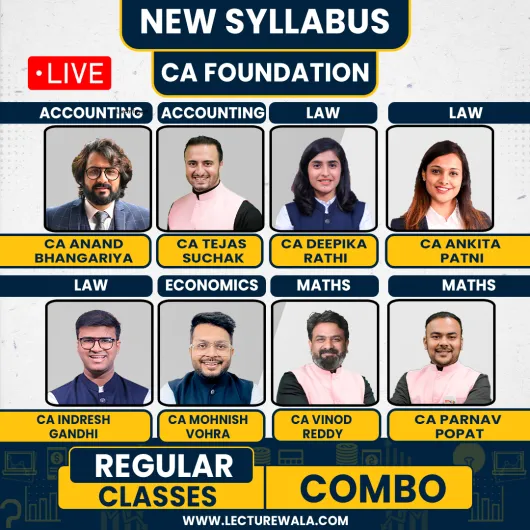 Swapnil Patni Classes All Subject Combo Regular Online Classes For CA Foundation: Google Drive & Pen Drive Classes.