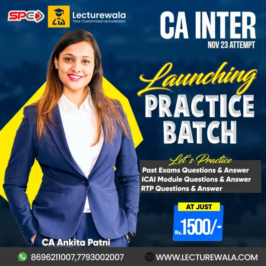 CA INTERMEDIATE GROUP I QA CORPORATE AND OTHER LAWS QA PRACTICE by CA Ankita Patni: Pen drive / Google drive.