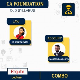 CA Foundation Law & Accounts  Regular Combo by CA Ankita Patni And CA Anand Bangariya : Pen drive / Online classes.