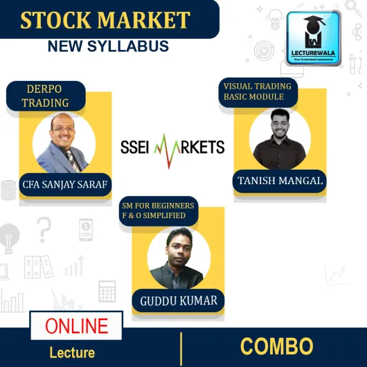 Stock Market Combo 4 in 1(Visual Trading Basic + F&O Simplified + Derpo Trading + Stock Market For Beginners) Course Live Batch : By CFA Sanjay Saraf & Tanish Mangal & Guddu Kumar