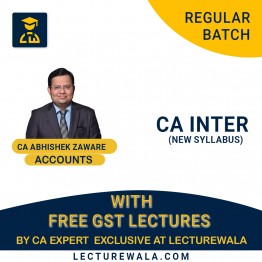 CA Inter Accounts With Free GST Regular Course: By CA Abhishek Zaware: Pen drive / Online classes.
