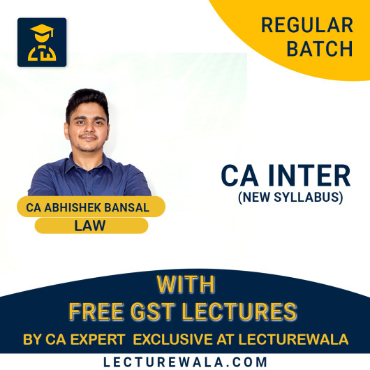CA Inter Corporate and Other Law With Free GST Regular Batch by CA Abhishek Bansal : Pendrive/Online classes.